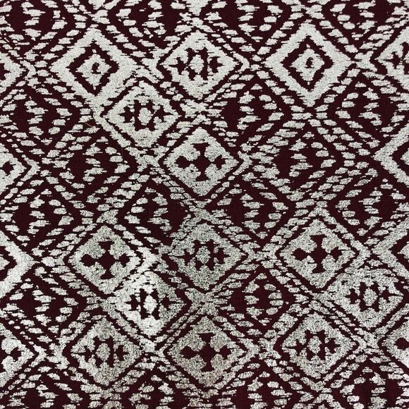 Lularoe Elegant Gigi Size Large Shirt Red Silver Aztec Pattern Rare Holiday - Picture 14 of 15